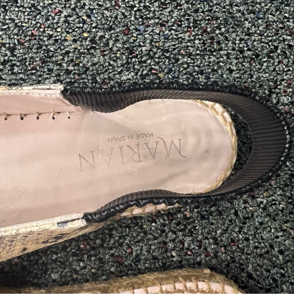 MARIAN Animal Snake Print Neutral Leather Sling Back Flat Espadrilles Shoes Sz 8 - Picture 15 of 16